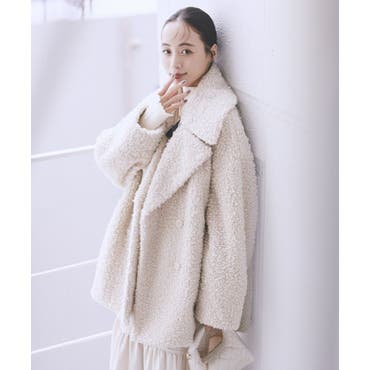 フェイクファーコート[品番：LAVW0018865]｜LANVIN en Bleu（ランバン