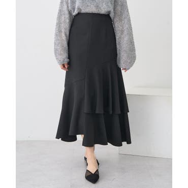 美品✨N°21 アシンメトリー ウール混スカート ブラック　ヌメロ　40 美品✨N°21 アシンメトリー ウール混スカート ブラック ヌメロ