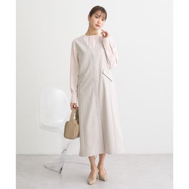 スカラップネック ワンピース 7分袖[品番：LGMW0005579]｜La