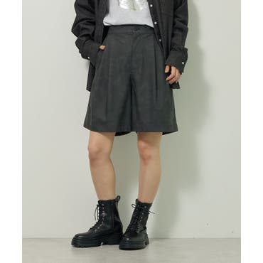 ZIPフェイクレザーショートパンツ[品番：MKSW0004569]｜GYDA（ジェイダ