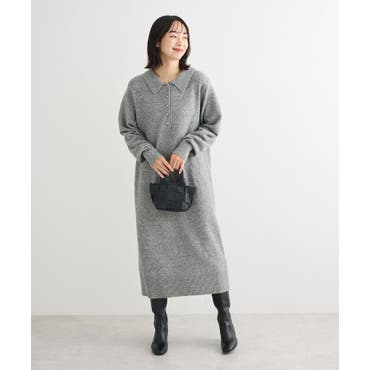 ハーフジップ ワンピース 長袖[品番：SGBW0001942]｜SUGAR BISKET