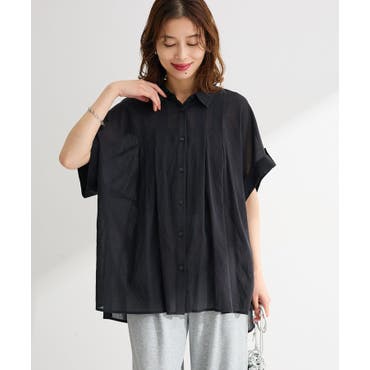 オープンネックコットンサテンブラウス[品番：LAVW0014881]｜LANVIN en