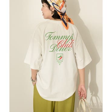 Tシャツ半袖 ホットドッグ さがら刺繍[品番：GRVK0002987