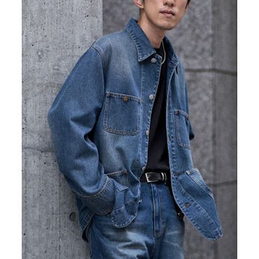 デニムジャケット メンズ CavariA【キャバリア】ダメージ加工ビッグ