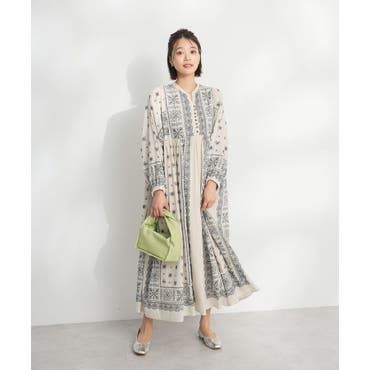 花柄 ワンピース Vネック[品番：JSFW0010637]｜JS FASHION