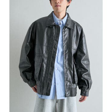 ライダースジャケット メンズ オーバーサイズ[品番：RQ000009303