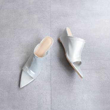 ラメ入りオープントゥクリアサンダル クリアサンダル キャバサンダル