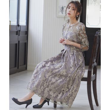 ダズリン dazzlin 2WAYスリーブバリエーションレースドレス