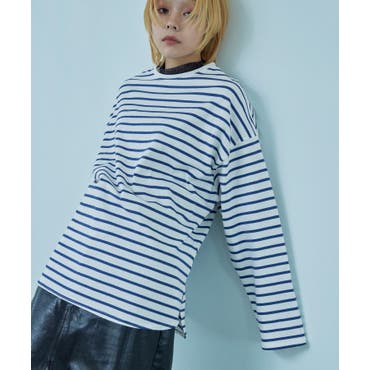 スカラー / スカラーちゃんボーダー切替ロングスリーブTシャツ スカラーちゃんボーダー切替ロングスリーブTシャツ[品番