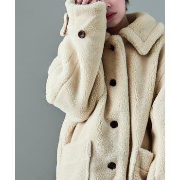 ポンチョ風フェイクファージャケット[品番：LAVW0011446]｜Leilian