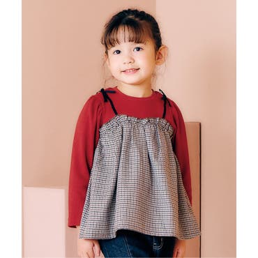韓国子供服 ギンガムチェックブラウスシャツ キッズ[品番
