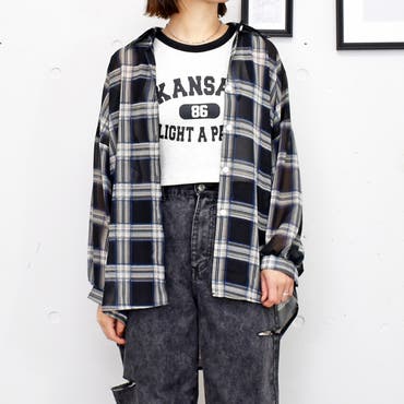 チェック柄チュニックブラウス[品番：LAVW0015152]｜Leilian