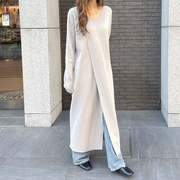 Vネック ニット ワンピース[品番：AZ000003311]｜andme（アンドミー