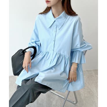 ストライプティアードチュニック チュニック ブラウス[品番