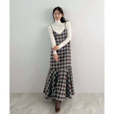 千鳥柄 ニットワンピースロング[品番：LVLW0000342]｜Frenchic