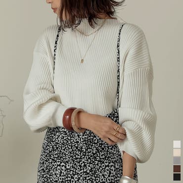 フェミニンに仕上げたぽわんスリーブリブニット 品番 Gs Re Edit リエディ のレディースファッション 通販 Shoplist ショップリスト