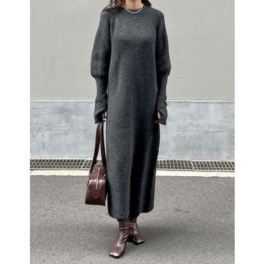 IENA イエナ】chere ツイードニットワンピース[品番