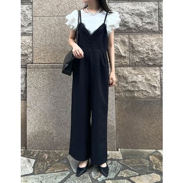 オールインワンワイドパンツ レディース サロペット[品番