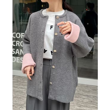 ad thie コート ピーコート シャギーコクーンミドルコート