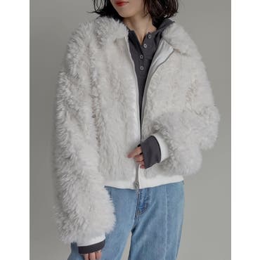 フェイクファーコート[品番：LAVW0018865]｜LANVIN en Bleu（ランバン