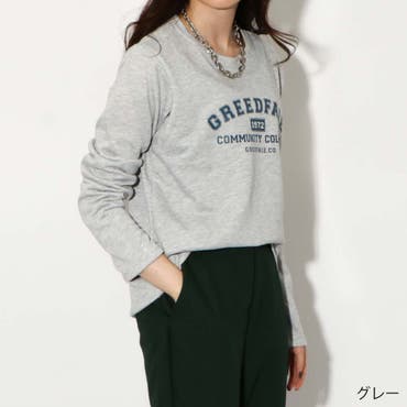 オーバーフィット袖タグ付き半袖tシャツ レディース ロゴ入り[品番 ...