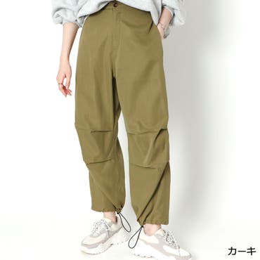 SeaRoomlynn  コットンナイロンルーズカーゴ　S カーキ searoomlynn ライトミリタリールーズカーゴパンツ - メルカリ