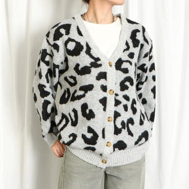 品良く着こなすため ニットカーディガン 音符柄 Vネック[品番：JSFW0014561]｜JS トップス