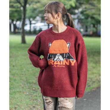 くまちゃんさがら刺繍ニット[品番：TAXW0008610]｜TAXI （タクシー