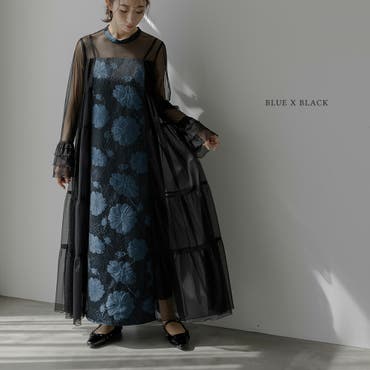 チャイハネ】ボヘーノ刺繍ティアードワンピース[品番：ACNW0016566