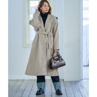 ロングコート 韓国ファッション ワンカラー[品番：SHNW0005605