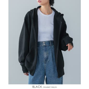 izBLACKサイドレースアップライダースジップパーカー 全1色メンズ[品番