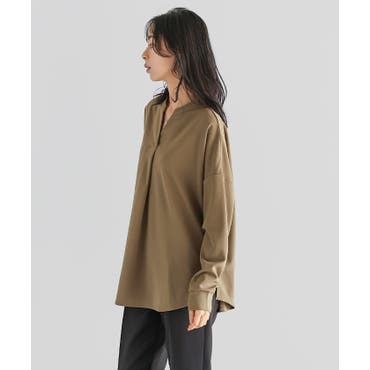 トップス au DOUBLE CUFFS HOOD ZIP SHIRT/BEIGE | ato AOYAMA