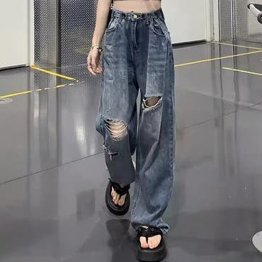 ダメージジーンズ レディースデニムパンツ[品番：II000010782