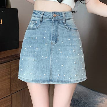SHOPLIST限定】タイダイデニムミニスカート 3サイズ ボトムス[品番