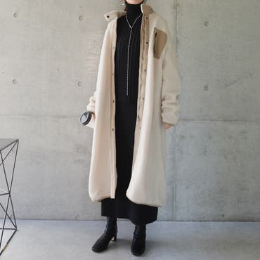 フーデッドロングコート 88-002530[品番：BLEW0001466]｜BONJOUR SAGAN 