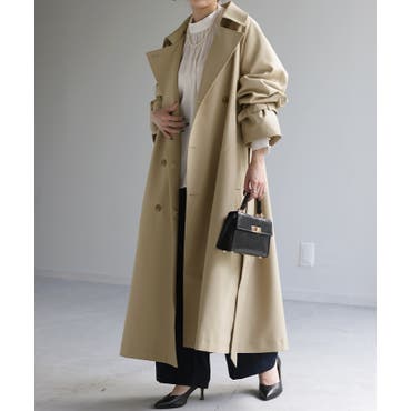 【定価5.8万】IENAオーバートレンチコート　38 ベージュ クイーンサイズ】トレンチコート ベージュ【AOKI公式通販】