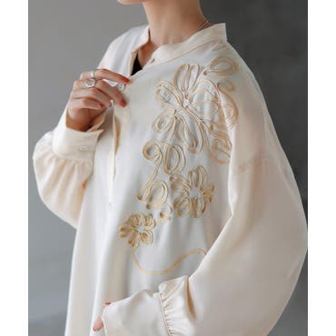 柄シャツ レオパード柄 ロングシャツ[品番：DCTW0003632]｜Decorative