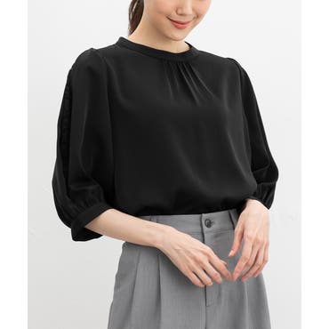 2wayシフォンジョーゼットボウタイブラウス 3サイズ 前後2WAY