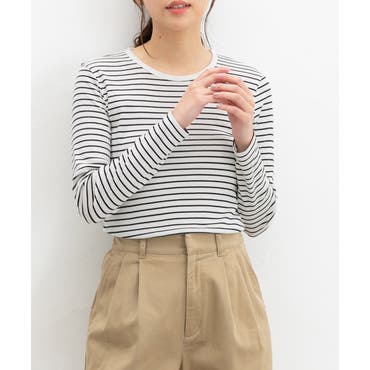 Leilian / レリアン ボーダーモックネックニット ボーダーモックネックニット | Leilian (Women)/レリアン | 三越