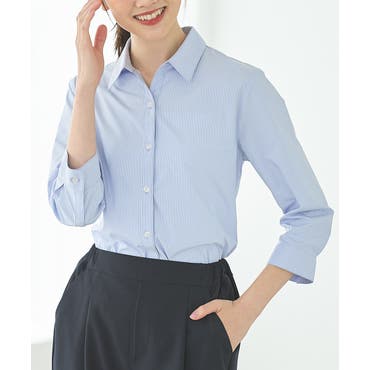 SALE 大きいサイズ 女性 売れ筋商品|||シャツVer3.5 ブルーストライプ・スキッパー（SP-442） Rui glamourous SALE 大きいサイズ 女性 シャツVer3.5 ブルー