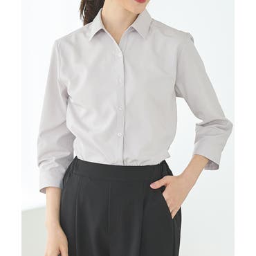 SALE 大きいサイズ 女性 売れ筋商品|||シャツVer3.5 ライトグレー・スキッパー（SP-492） シャツVer3.5 ライトグレー・スキッパー（SP-492）[品番