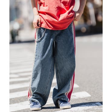 サイドライン入りコーデュロイワイドパンツ ユニセックス