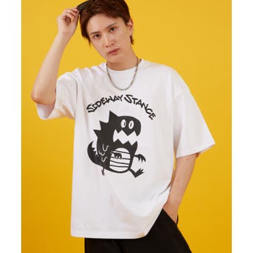 1PIU1UGUALE3 RELAX 総柄ロゴモックネック半袖Tシャツ[品番