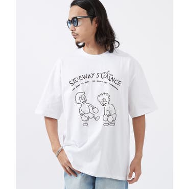 1PIU1UGUALE3 RELAX 総柄ロゴモックネック半袖Tシャツ[品番