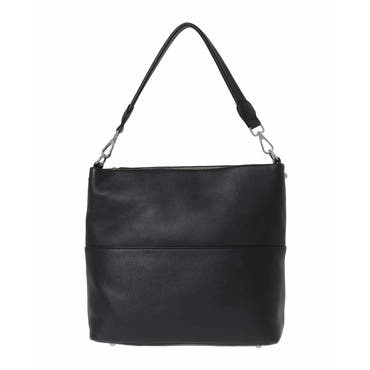 レザーバッグ　ブラック 直営店☆PRADA スモール Re-Nylon xレザー トップハンドルバッグ