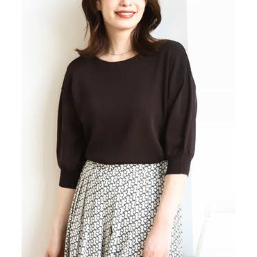 試着のみ❣️黒ファー袖のニットトップス お袖ファー タートルネック ニット トップス ホワイト (ニット