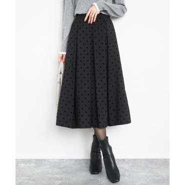 ドットフリルティアードミディスカート[品番:OUTW0000569 ドットフリルティアードミディスカート[品番:OUTW0000569