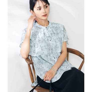PLATS PLAIS プリーツブラウス　中華柄 セール】CHINA PLEATS BLOUSE（シャツ/ブラウス）｜Ameri