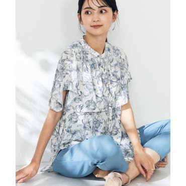 花柄総柄ポロシャツ[品番：STJW0012936]｜Samantha GOLF