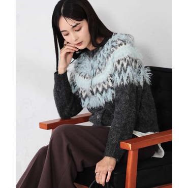 新作 迷彩カモフラ柄厚手ニットセータートップス ストレッチ[品番